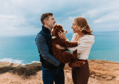 surprise san diego engagement proposal with dog