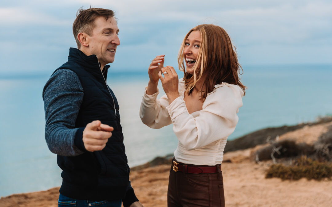 Cabrillo National Monument James surprise proposal with Courtney!