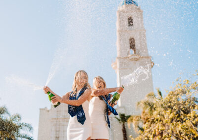 Popping Bottles USD Grad Portrait Photography Session with San Diego Photographer Brandon Colbert Photography