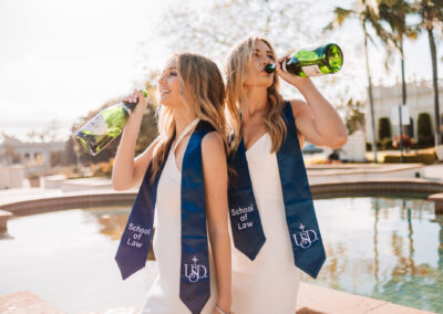 Popping Bottles USD Grad Portrait Photography Session with San Diego Photographer Brandon Colbert Photography