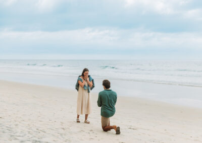 Surprise Engagement Proposal Photography on the beach in San Diego, torrey Pines