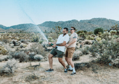 Gay Men Celebrating their Surprise Engagement Proposal with San Diego Proposal Photographer Brandon Colbert Photography